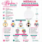 Medallas Acrilico Blanco Solido 3mm sublimable ambas caras - Miniatura 2