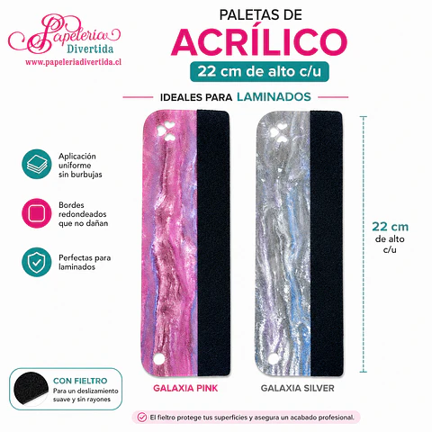 Paleta acrílico 22 cm para vinilos y laminados