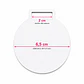 Medallas Acrílico 3mm blanco Solido 6,5 cm diametro  - Miniatura 3