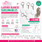 Pack 100 circulos acrilico blanco 5cm + argollas niquel - Miniatura 1