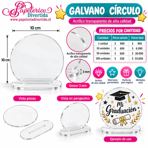 Galvano Circulo 10cm