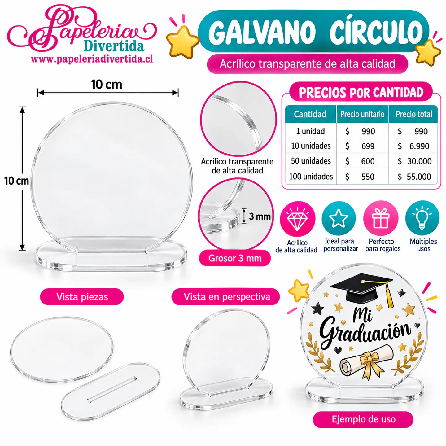 Galvano Circulo 10cm 1