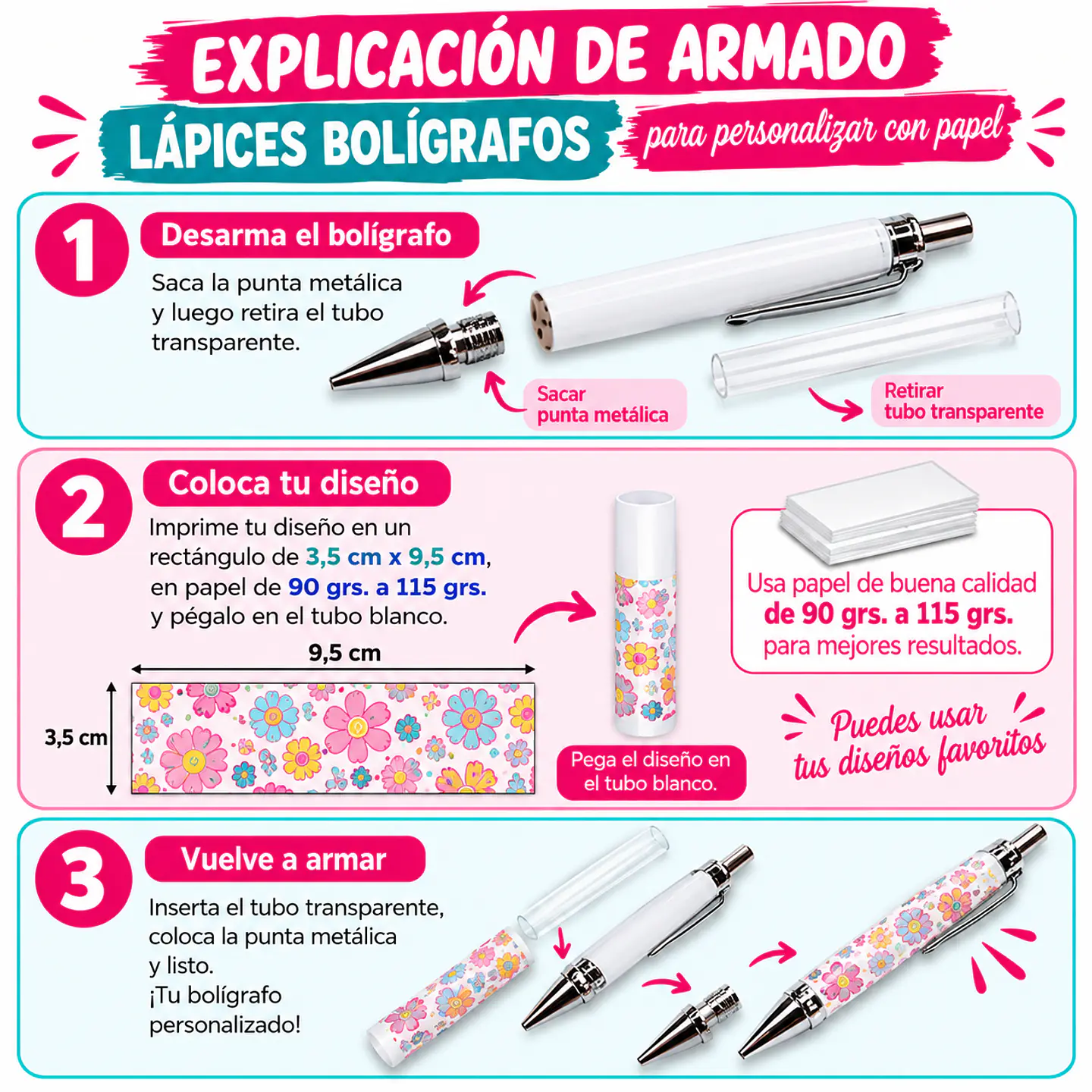 Boligrafos Lapices para Personalizar Tinta color Azul 4