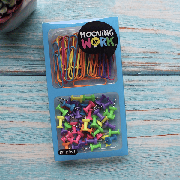 Kit Clips+push pin tonos Neon 