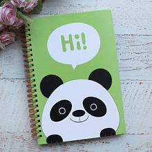 Libreta diseño Panda, Tamaño A5 lineas