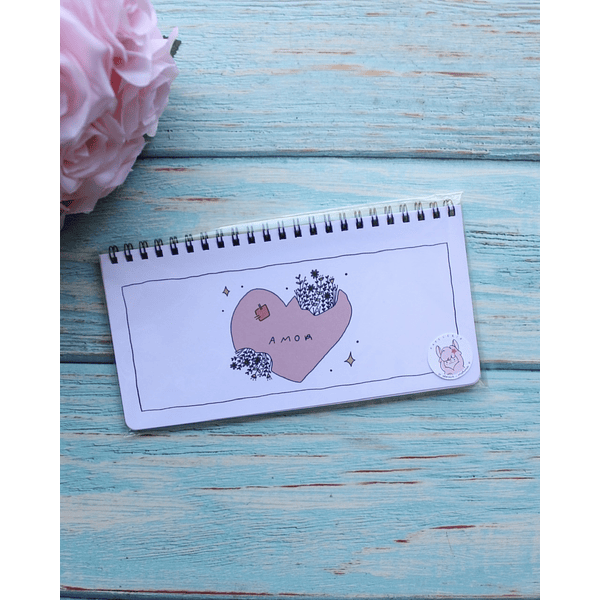 Planificador semanal, diseño Amor Amor, Alpaca Marina