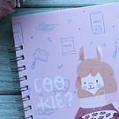 Cuaderno de Punto, Tamaño A5 Cookie Alpaca Marina