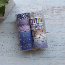 Set washi tape, diseños con Foil