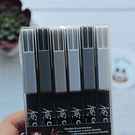 Set 6 Koi Brush Pen - Gray 