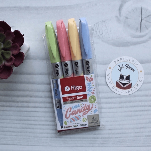 Destacadores Lighter Finer Pastel Candy, 4 colores