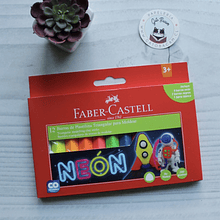 Plasticina triangular colores neon, Faber Castell