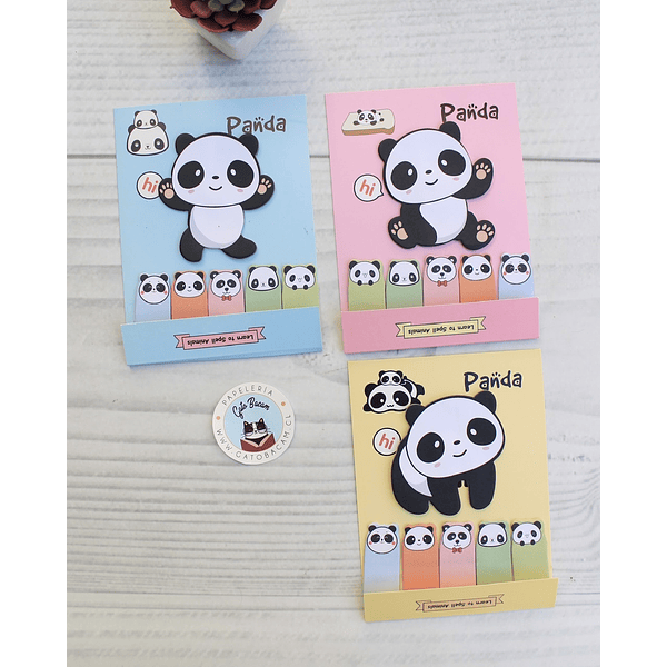 Notas adhesivas diseño Panda