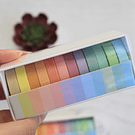Set Washi Tape Diseño Arcoiris, 12 colores