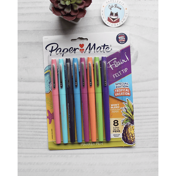 Candy pop flair tropical 8 unidades Paper Mate