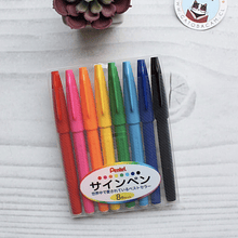 Set marcadores Pentel 8 colores Sign Pen (No es Brush)