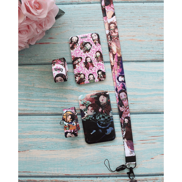 Porta tarjeta + Lanyard Kimetsu No Yaiba