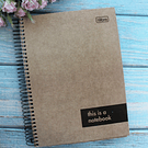Cuaderno diseño Kraft Work, Cuatro Materias 160 hojas
