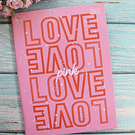 Cuaderno universitario empastado diseño Love Pink