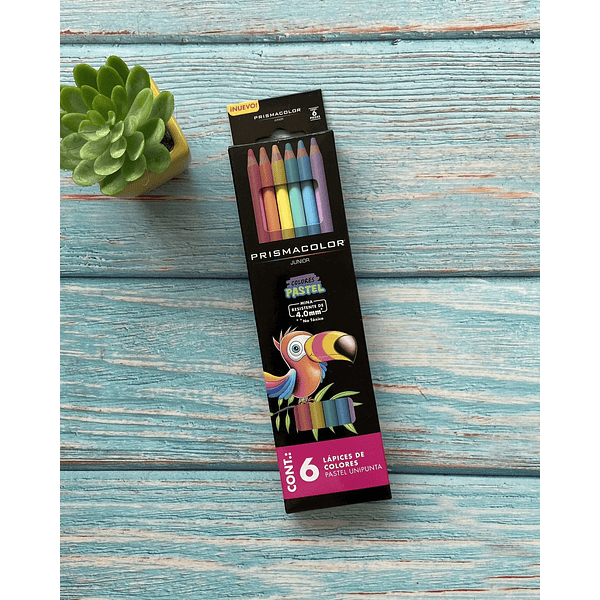 LAPICES 6 COLORES PASTEL JUNIOR PRISMACOLOR