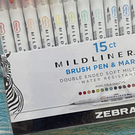 Set 15 Marcadores Zebra Mildliner Brush 