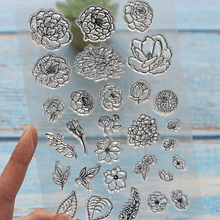 Set sellos de silicona diseño Flores