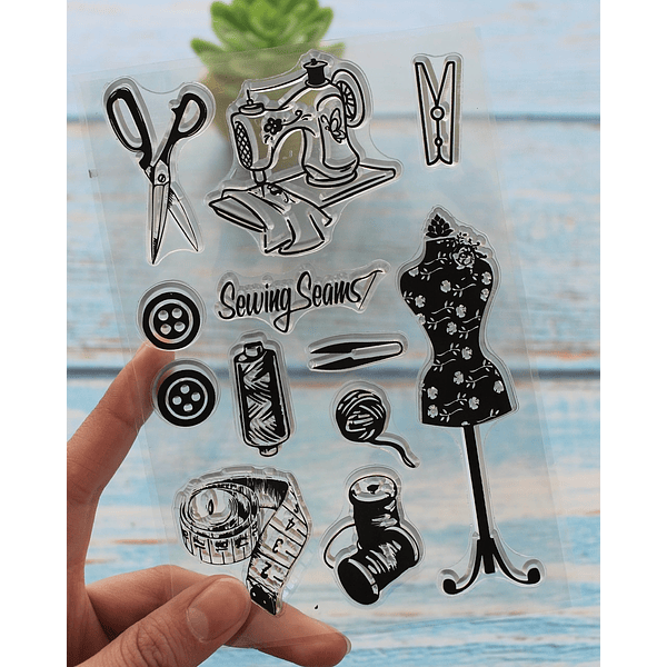 Set sellos de silicona diseño Sewing Seams