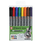 Set 8 colores Plumon permanente Identipen doble punta