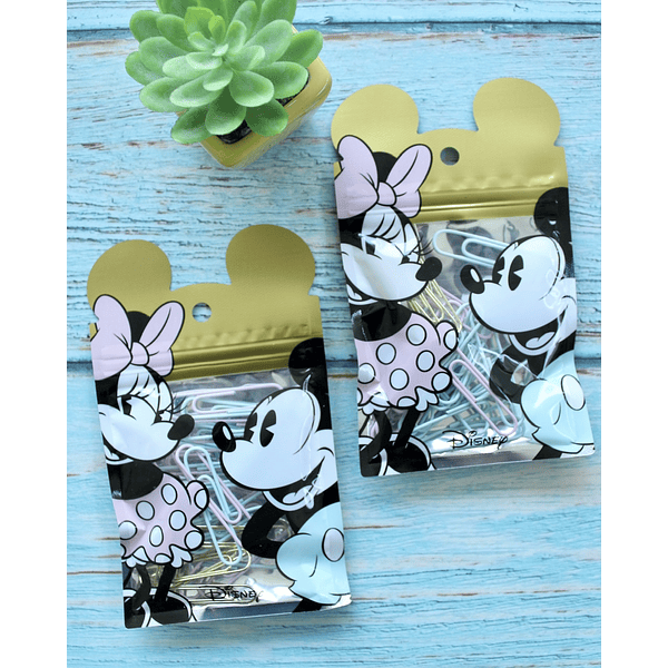 Set clips colores pasteles Mickey & Minnie