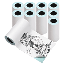 5 rollos papel adhesivo para impresora termica