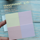Notas adhesivas transparentes colores pasteles