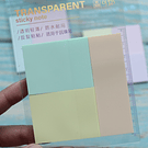 Notas adhesivas transparentes colores pasteles