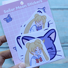 Libreta A5, hoja blanca + stickers by ParaisoKawaii modelo Sailor Moon