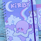 Libreta A5, hoja blanca + Stickers by ParaisoKawaii modelo Kirby