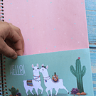 Cuaderno Top 3 materias, diseño Llama 120 hojas