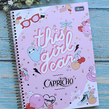 Cuaderno 3 materias, modelo Capricho 120 hojas