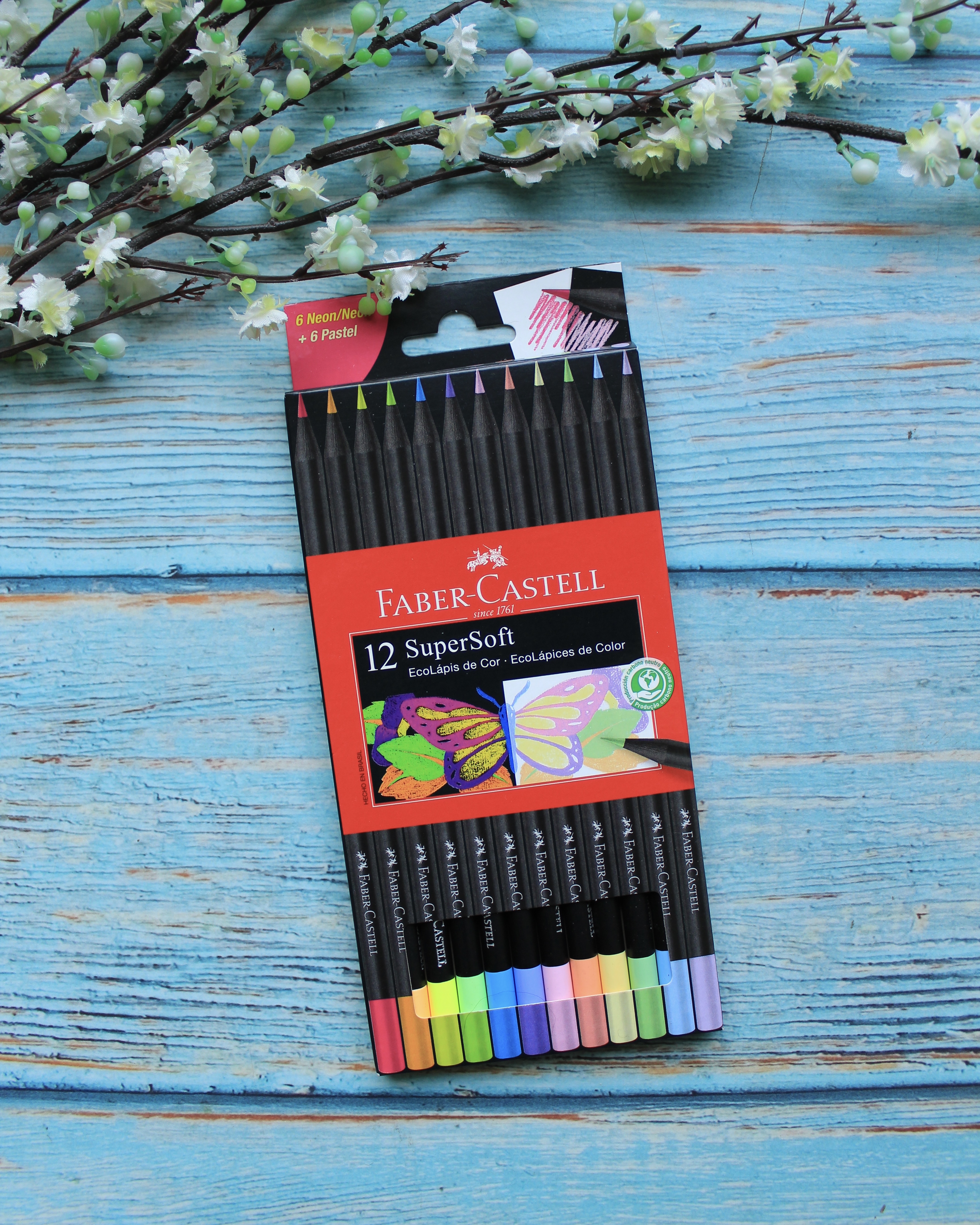 Faber-Castell Color Supersoft Pastel y Neon - set de 12 lápices de colores