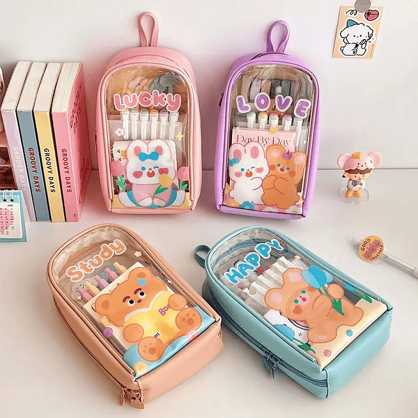 Estuche Multiuso semitransparente Kawaii