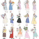 Set 30 Stickers Chica de las Flores 