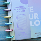 Cuaderno con Discos Mooving Loop Live Your Colors