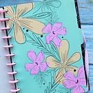 Cuaderno con Discos Mooving Loop Flores