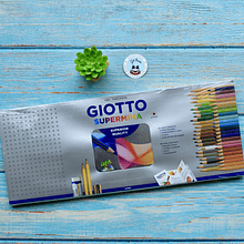 Caja metálica Giotto 50 piezas lápices de colores supermina
