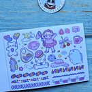 Libro de stickers diseños kawaii