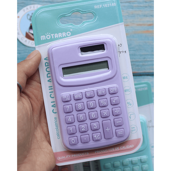 Calculadora de bolsillo colores pasteles