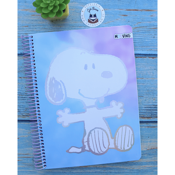 Cuaderno tres materias diseño Snoopy