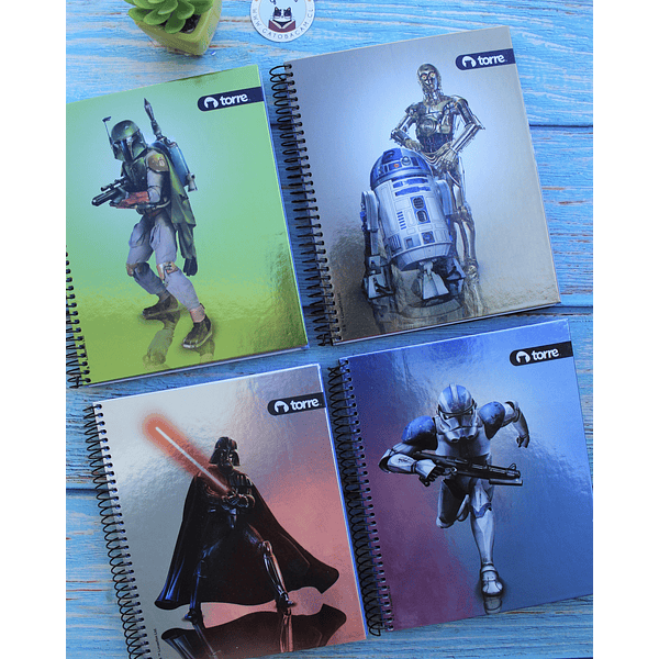 Cuadernos 1/2 carta diseño Star wars