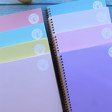 Set 8 cuadernos universitarios tapa ultra gruesa colores pasteles 