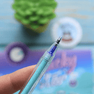 Bolígrafo tinta gel azul borrable, diseño Lucky Star