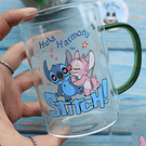 Taza transparente diseño Stitch