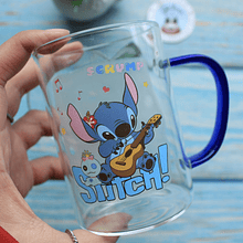 Taza transparente diseño Stitch