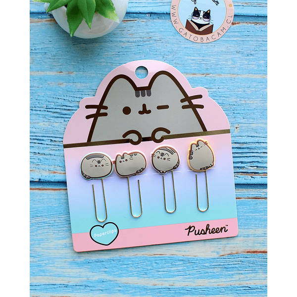 Paper Clips Set 4 con Relieve Pusheen